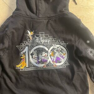 Disney Black 100 year anniversary Hoodie with Character Print